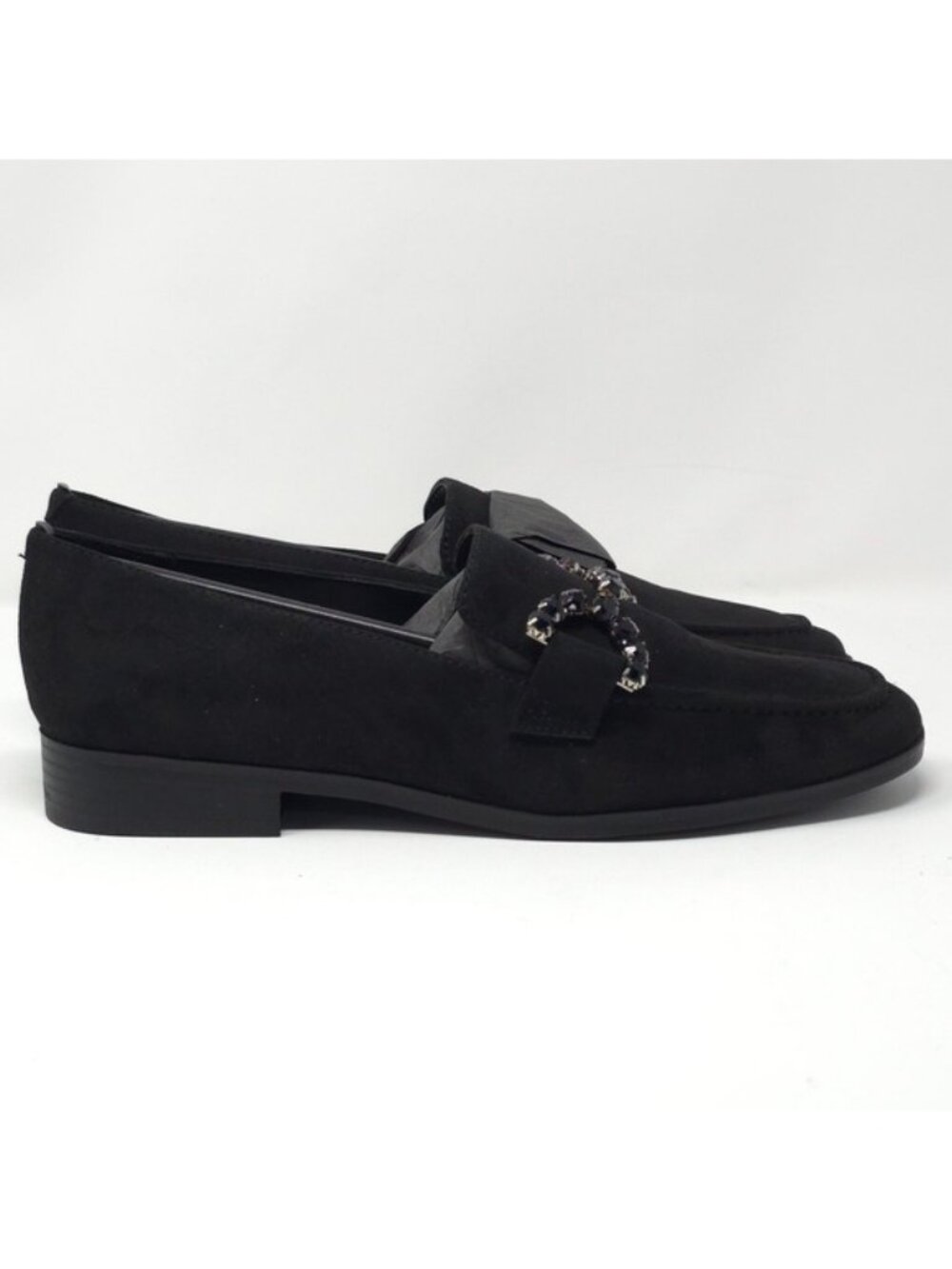 Nine West Lilpa2 Black Suede Chain Loafers 9.5M - Picture 3 of 11